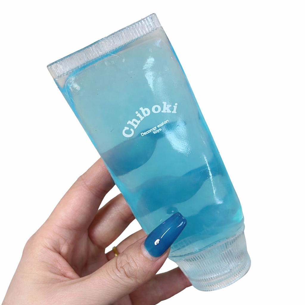Cute Squeeze Gel Tube Fidget Toy, Soft Squishy Sensory Toy, Slow Rising TPR Squeeze Toy, Clear Plain Gel Stre