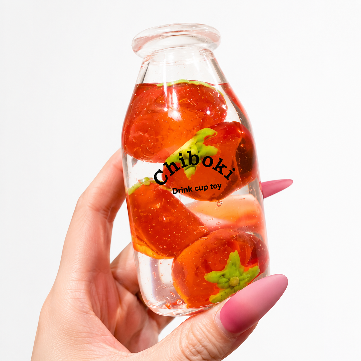 Cute Drink Cup Shaped Squeeze FidgetToy,Soft Squishy Sensory Toy,Slow Rising TPR Gel-Filled Toy with Frui