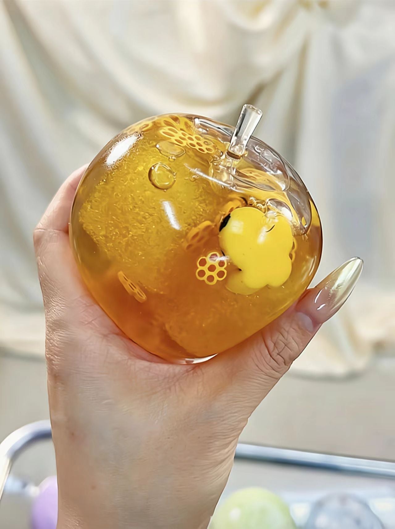 Honey Comb Apple Squishy Fidget Toy