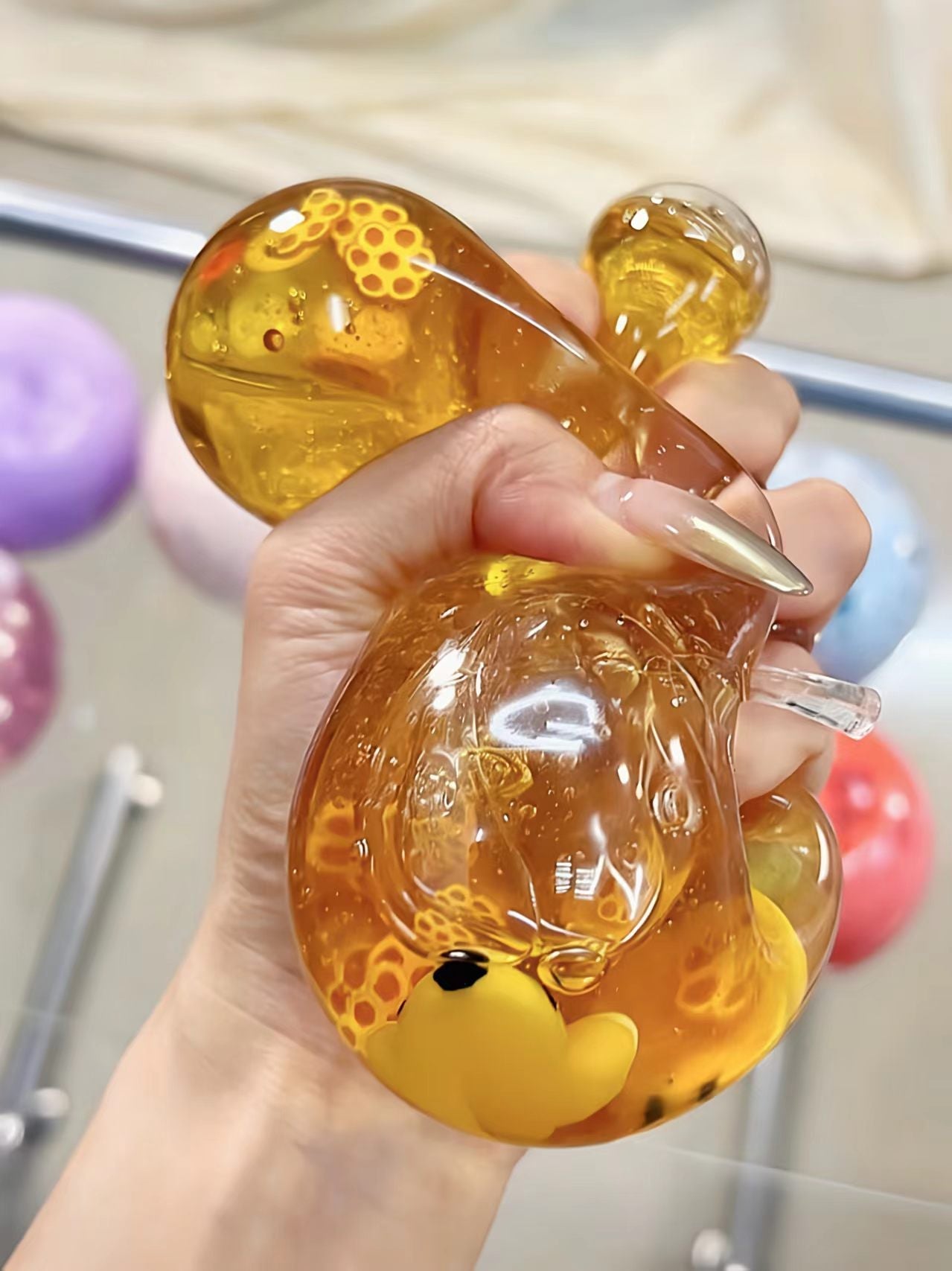 Honey Comb Apple Squishy Fidget Toy