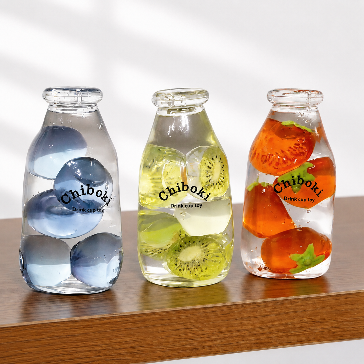 Cute Drink Cup Shaped Squeeze FidgetToy,Soft Squishy Sensory Toy,Slow Rising TPR Gel-Filled Toy with Frui