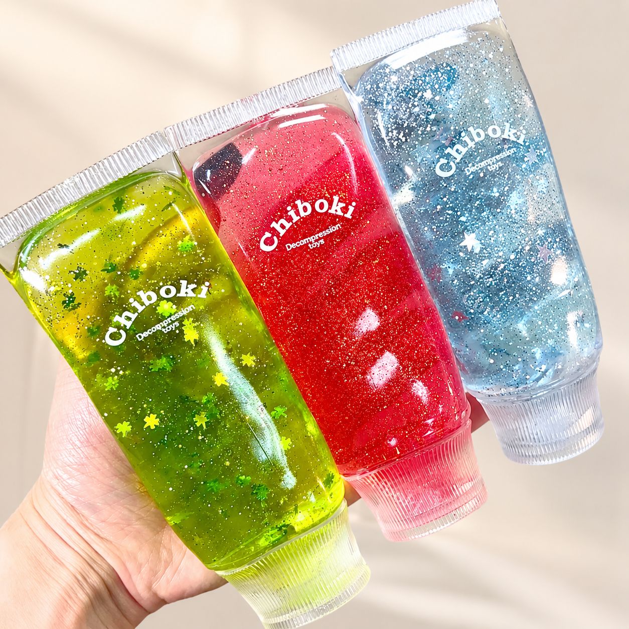 Cute Squeeze Gel Tube Fidget Toy, Soft Squishy Sensory Toy, Slow Rising TPR Squeeze Toy, Clear Plain Gel Stre