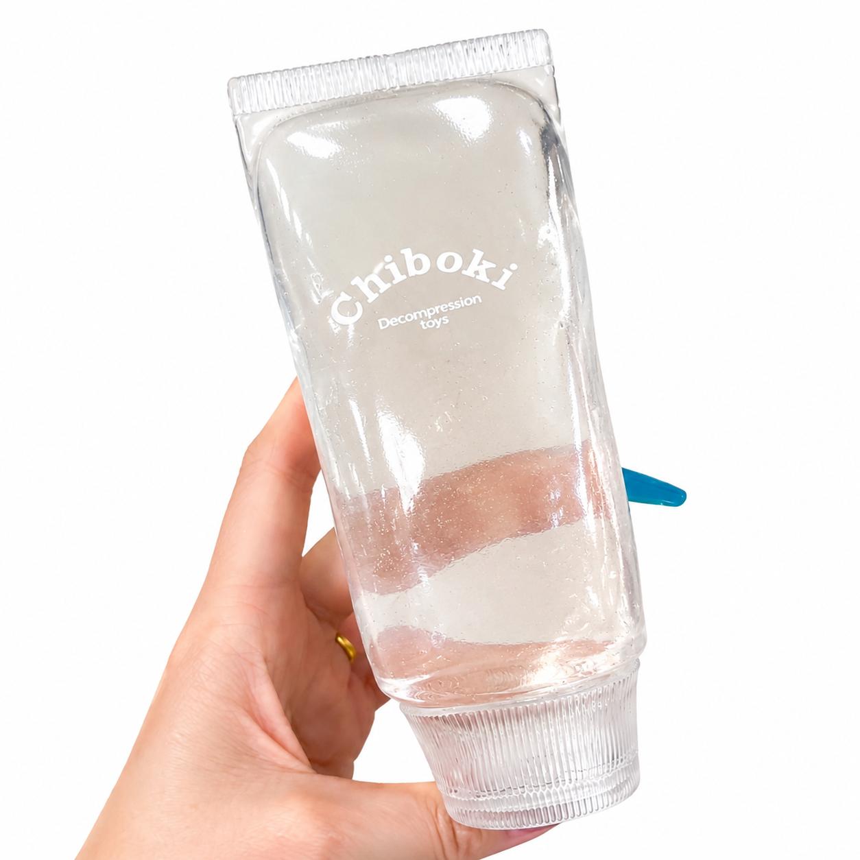 Cute Squeeze Gel Tube Fidget Toy, Soft Squishy Sensory Toy, Slow Rising TPR Squeeze Toy, Clear Plain Gel Stre