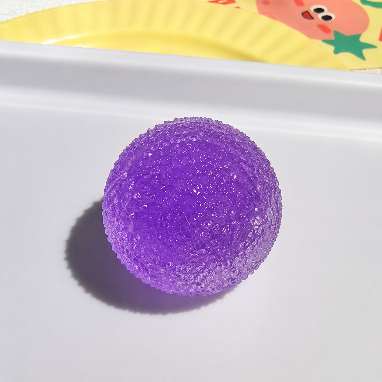 Mochi Ice Sand Crunchy Squishy Ball - Soft TPR Stress Relief Fidget Toy, ASMR Satisfying Sound, Moldable An